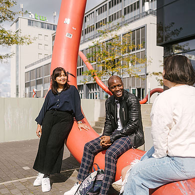 Students on Wilhelminenhof campus