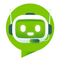 Eine Sprechblase mit einem Robotergesicht