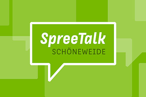 Grüne Sprechblase mit dem Schriftzug Spreetalk